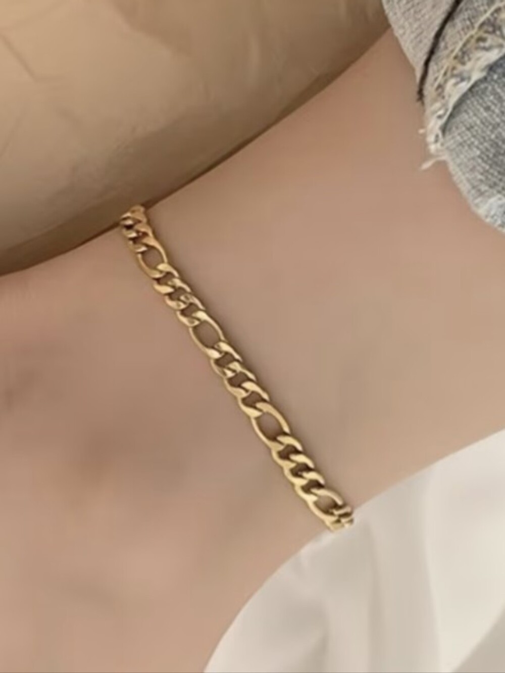 Figaro Gold Anklet New With Tags